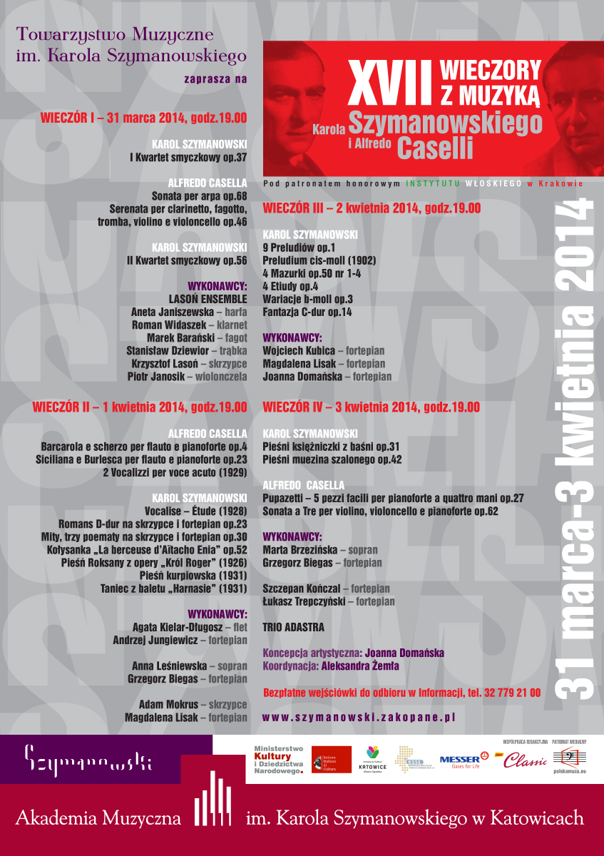 szymanowski casella plakat