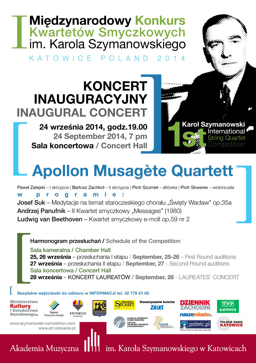 szymanowski kwartety afisz