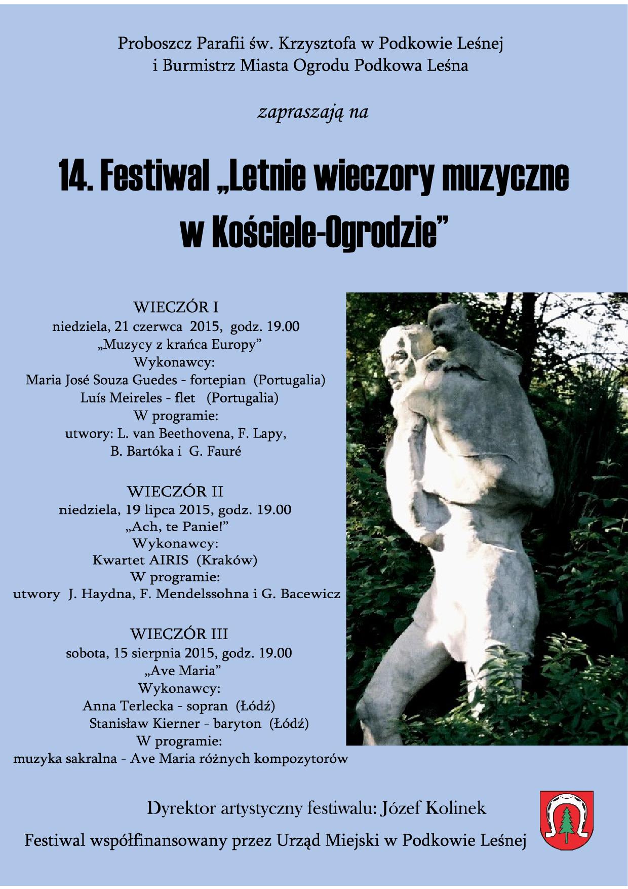 Plakat letnie wieczory muzyczne 2015 2
